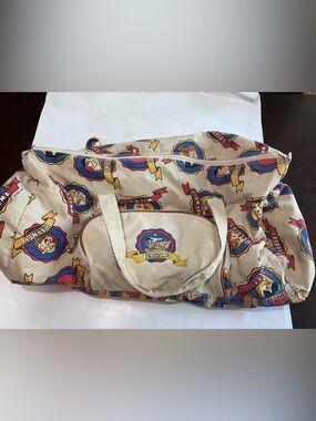 Vintage 1994 The Flintstones Duffel Bag Hanna-Barbera Cartoon Travel Gym Tote